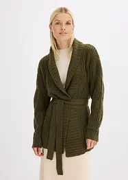 Grof gebreid vest met kabelpatroon, bonprix