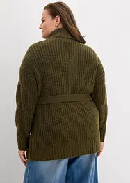 Grof gebreid vest met kabelpatroon, bonprix