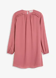 Mini jurk met ruches van chiffon, bonprix