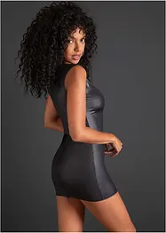 Wetlook jurk met ritsluiting, bonprix