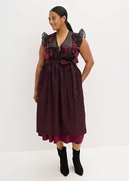 Dirndl met fluweel in midi lengte (2-dlg. set), bonprix