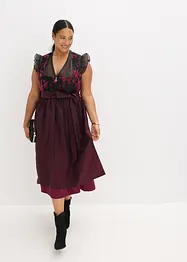 Dirndl met fluweel in midi lengte (2-dlg. set), bonprix