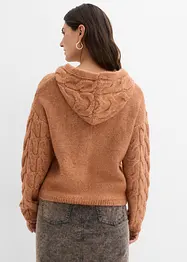 Gebreide hoodie van een zachte wolmix, bonprix