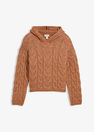 Gebreide hoodie van een zachte wolmix, bonprix