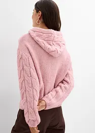 Gebreide hoodie van een zachte wolmix, bonprix