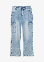 Wijde cargo jeans, mid waist, bonprix