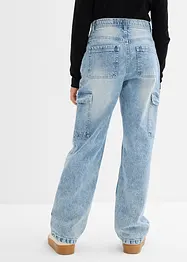 Wijde cargo jeans, mid waist, bonprix