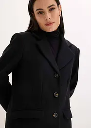 Lange jas in wollen look, bonprix