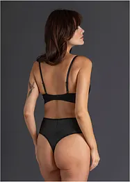 Stringbody ouvert met wetlook, bonprix