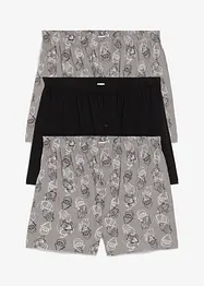 Wijde boxershorts van biologisch katoen (3-pack), bonprix