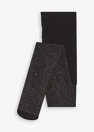 Transparante panty met glitterpatroon, 20 DEN, bonprix
