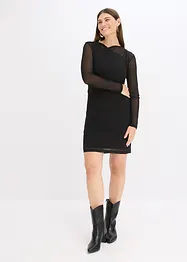Jersey jurk van mesh, bonprix