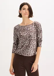 Shirt met glanzende luipaardprint, bonprix