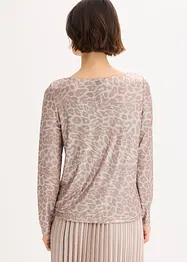 Shirt met glanzende luipaardprint, bonprix