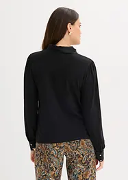 Shirt met viscose en satijnen strik, bonprix