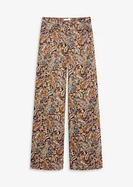 Wide leg stretch broek met katoen, bonprix