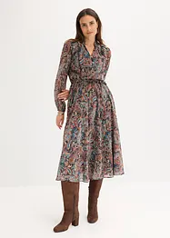 Chiffon jurk met paisley dessin, bonprix