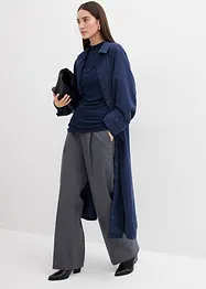 Geribd shirt met plooitjes, bonprix