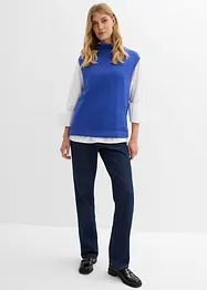 Long straight jeans van biologisch katoen, high waist, bonprix