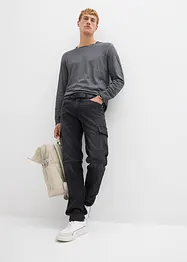 Longsleeve in gewassen look (set van 2), bonprix
