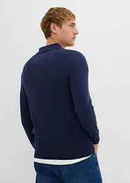 Fijngebreide polo-trui met prachtig merinowol, slim fit, bonprix
