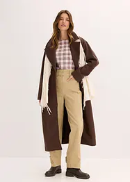 Twill broek met hoge band, bonprix