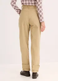 Twill broek met hoge band, bonprix