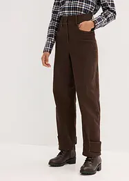 Twill broek met hoge band, bonprix