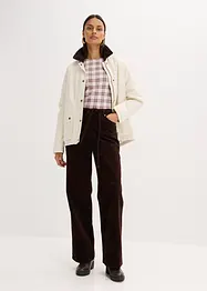 Wijde corduroy broek met strikkoord, bonprix