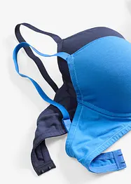Voorgevormde bh met beugels en biologisch katoen (set van 2), bonprix