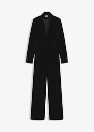 Jersey jumpsuit van soepelvallend fluweel, bonprix