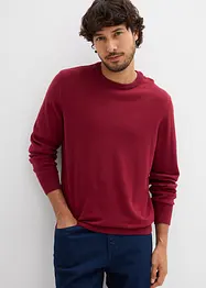 Fijn gebreide trui met ronde hals en katoen, regular fit, bonprix