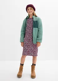 Geribde jersey jurk van puur katoen, bonprix