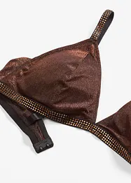 Triangel bralette van glanzend materiaal, bonprix