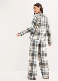 Flenellen pyjama met glittergaren en tasje, bonprix