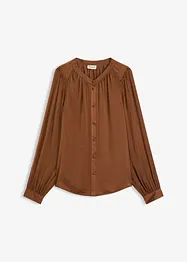 Blouse met biezen van kant, bonprix