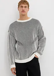 Geribde trui van een katoenmix, loose fit, bonprix
