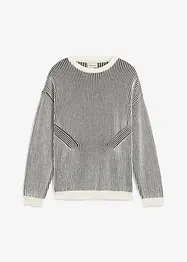 Geribde trui van een katoenmix, loose fit, bonprix