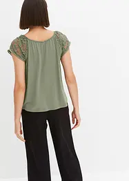 Shirt met kanten mouwen, bonprix
