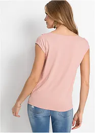Shirt met watervalhals in een  viscosemix, bonprix