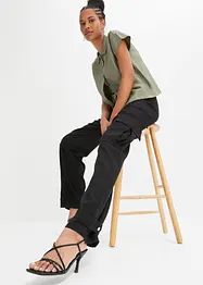 Cargo broek met linnen, bonprix