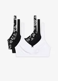 Bh zonder beugels met biologisch katoen (set van 3), bonprix