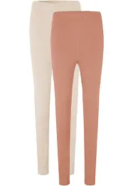 Stretch legging met biologisch katoen (set van 2), bonprix
