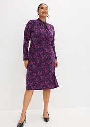 Midi jurk met opstaande kraag, bonprix