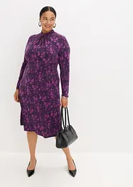 Midi jurk met opstaande kraag, bonprix