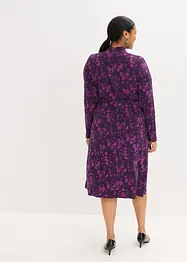 Midi jurk met opstaande kraag, bonprix