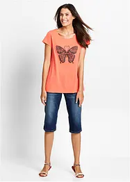 Jeans bermuda Mid Waist, comfortabele tailleband, bonprix