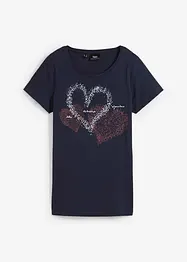 Katoenen shirt met hart van biologisch katoen, bonprix