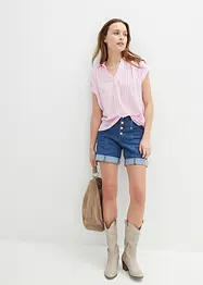 Blouse van soepele viscose, korte mouw, bonprix