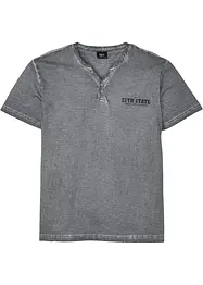 Henley shirt in washed out look, korte mouw, bonprix